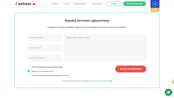 Wypełnij formularz na tej stronie